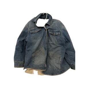 Natural Reflections Denim Sherpa-Lined Jean Jacket Mens 1XL